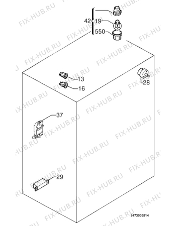 Взрыв-схема плиты (духовки) Privileg 029.283 9/7415 - Схема узла Electrical equipment 268